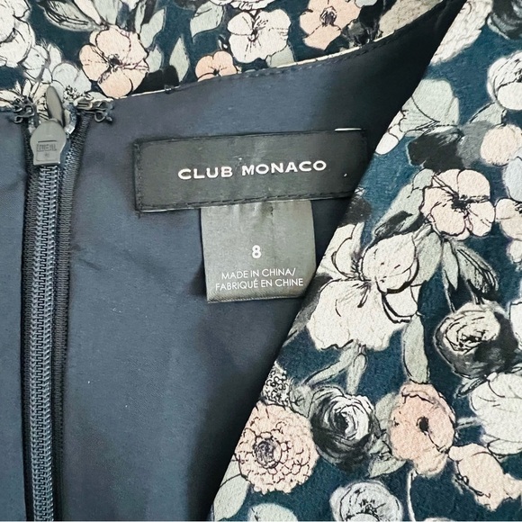 Club Monaco Mulberry Silk Twist Drape Mini Dress in Color Blue Dahlia. Size 8. - Picture 10 of 15